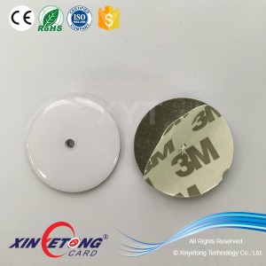 Ntag203 de Epoxy impermeable Dia25mm 144 byte etiqueta con adhesivo de 3 M