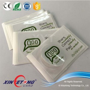 NFC Advisement Dia35mm NTAG213 Sticker on 65*45mm Label