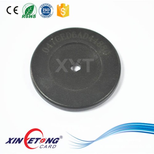 Anti-Metal NTAG213 ABS Tag Dia35mm Round Hole Center