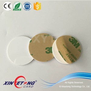 Ntag203 PVC duro NFC Epoxy etiqueta con adhesivo de 3 M