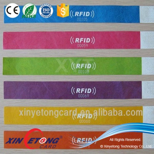 NFC 13.56Mhz NTAG213 Paper Event Disposable Wristbands