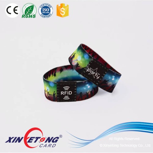 13.56Mhz ISO14443A NTAG213 NFC tramo pulseras RFID pulseras elásticas