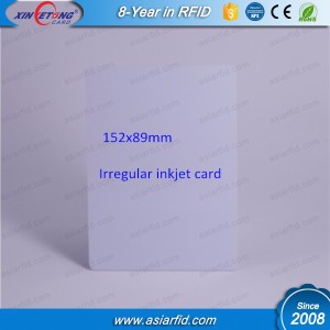 152 x 89mm Irregular Blank Inkjet PVC Card ,Inkjet coating card,Inkjet printable PVC card