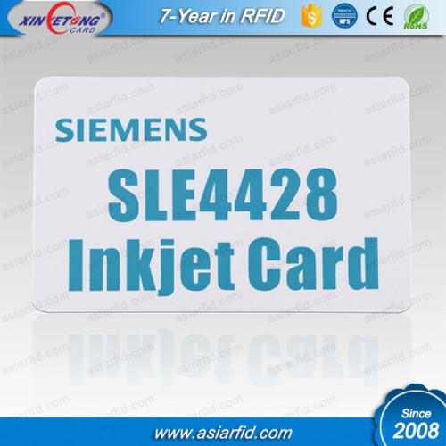 SLE4442 de inyección de tinta en blanco tarjeta de inyección de tinta inteligente de impresión les está vendiendo en el mercado doméstico y de ultramar