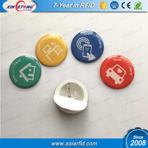 Un lado negro Epoxy resina RFID Tag anti-metal ICODE SLIX