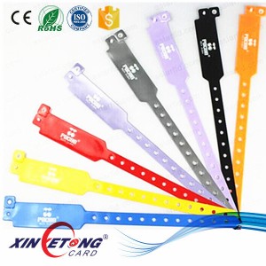 Silk printing MFS50 1k disposable PVC Wristband RFID/NFC hospital bracelet