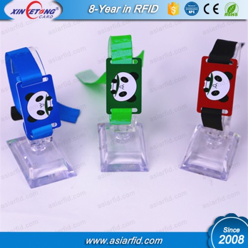 HF Adjustable Fudan F08 Nylon RFID Wristband For Event